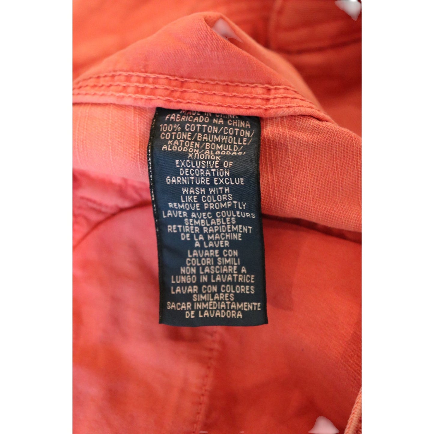 Ralph Lauren Blue Label Distressed Red Cotton Chino Shorts Size 4, NWT
