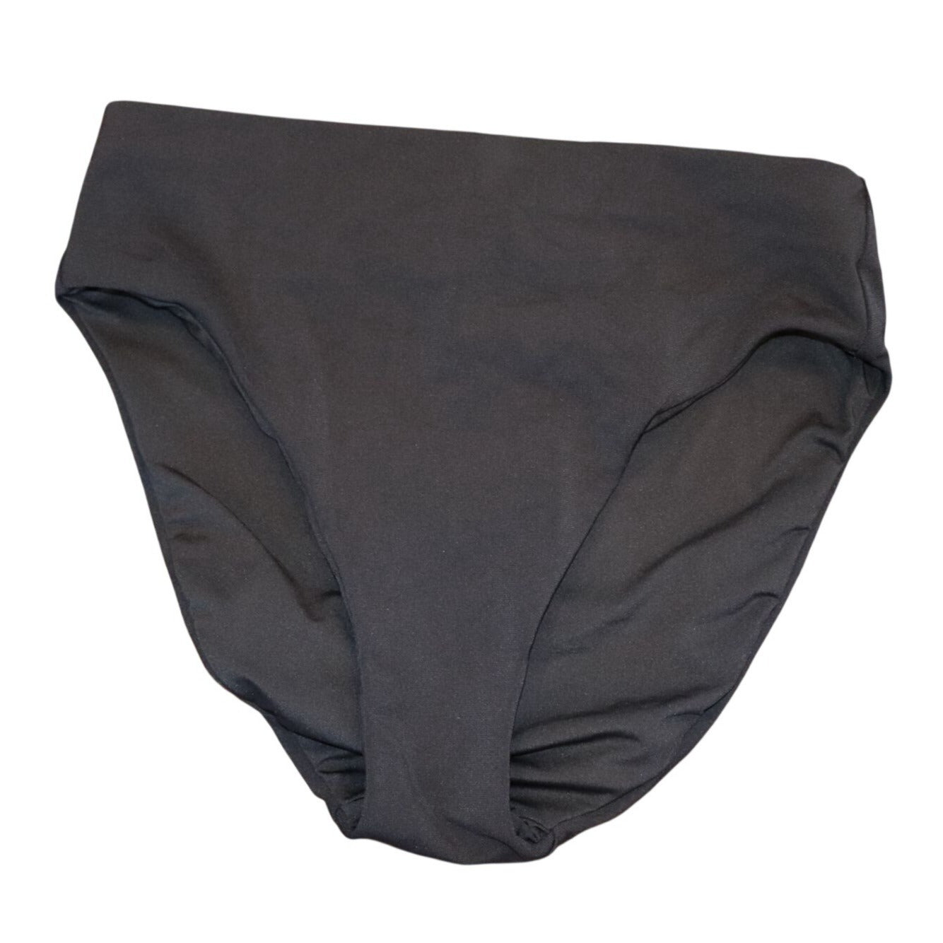 Robin Piccone Womens Black High-Waisted Bikini Bottom Size S Nylon Blend