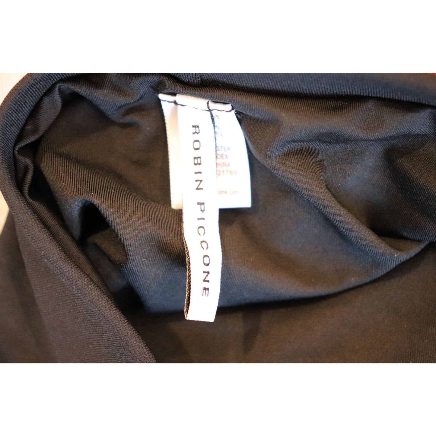 Robin Piccone Womens Black High-Waisted Bikini Bottom Size S Nylon Blend