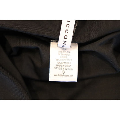 Robin Piccone Womens Black High-Waisted Bikini Bottom Size S Nylon Blend