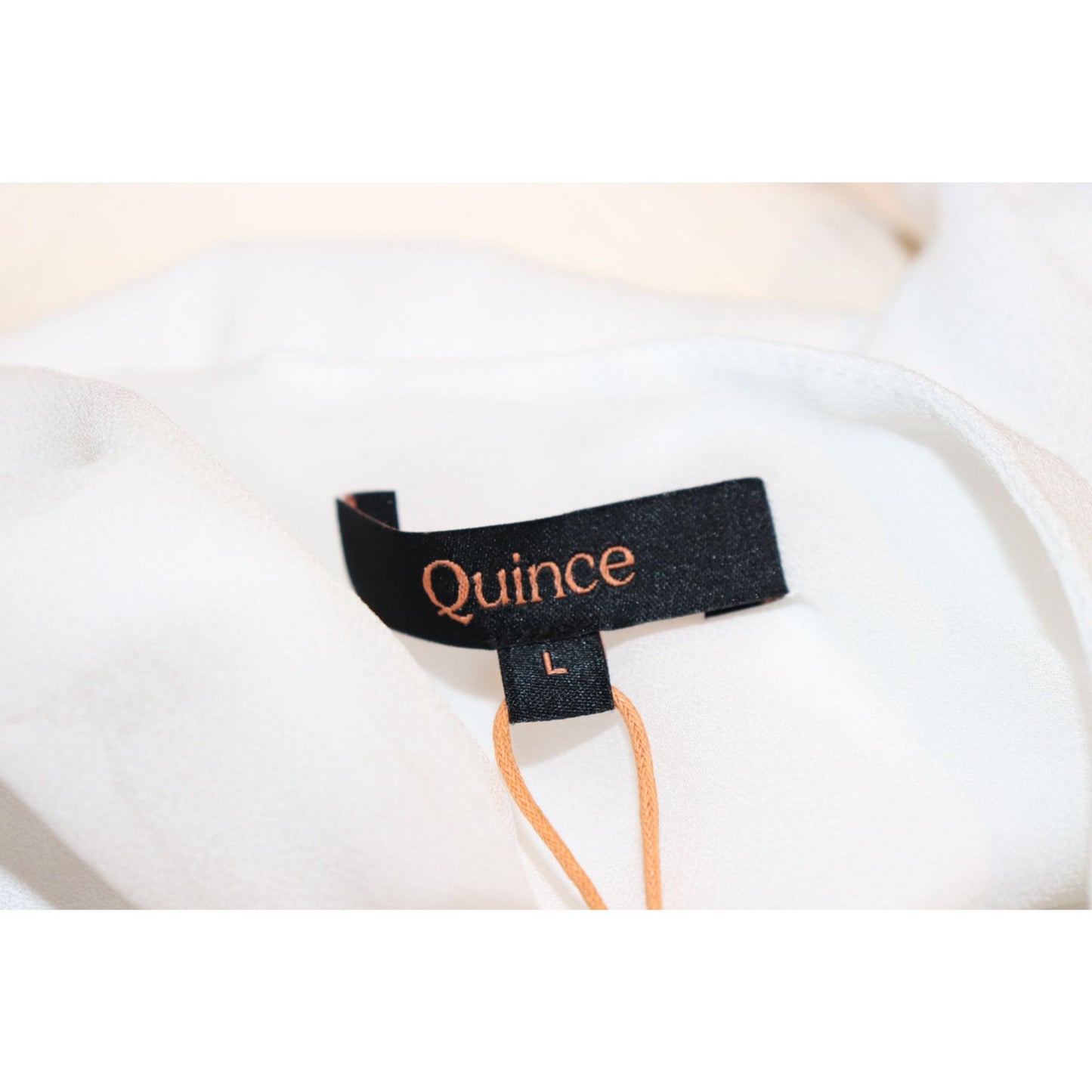 Quince Lightweight Crepe Lace Inset Midi Dress, Large NWT