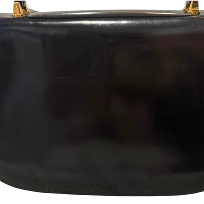 Gucci Black Patent Leather Top Handle Bag RARE VINTAGE
