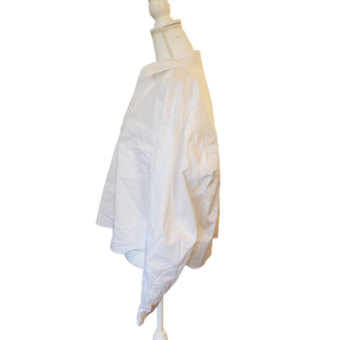 Veronica Beard Khai High-Low Cotton Blend Popover Shirt, Size 16 NWT