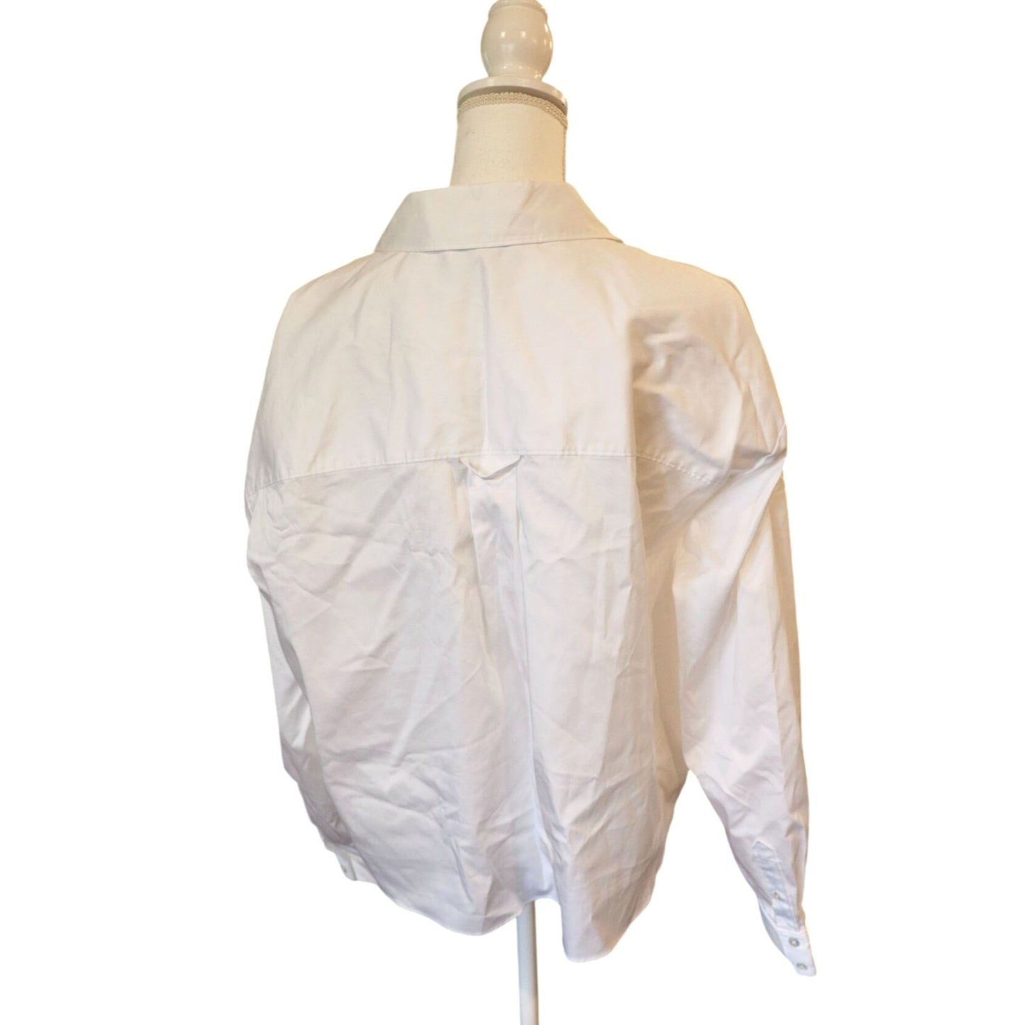 Veronica Beard Khai High-Low Cotton Blend Popover Shirt, Size 16 NWT