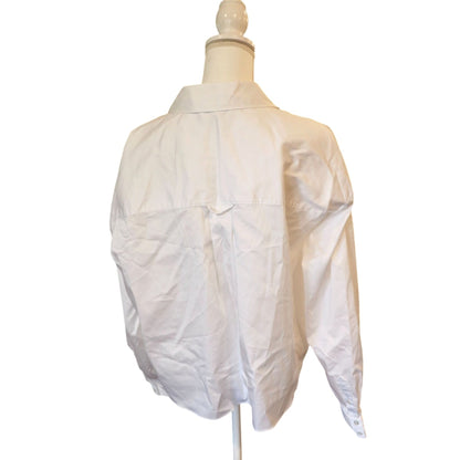 Veronica Beard Khai High-Low Cotton Blend Popover Shirt, Size 16 NWT