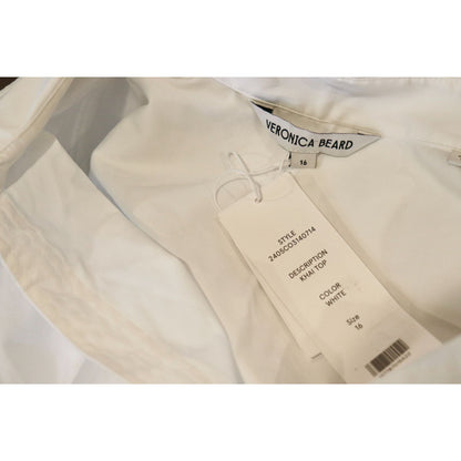 Veronica Beard Khai High-Low Cotton Blend Popover Shirt, Size 16 NWT