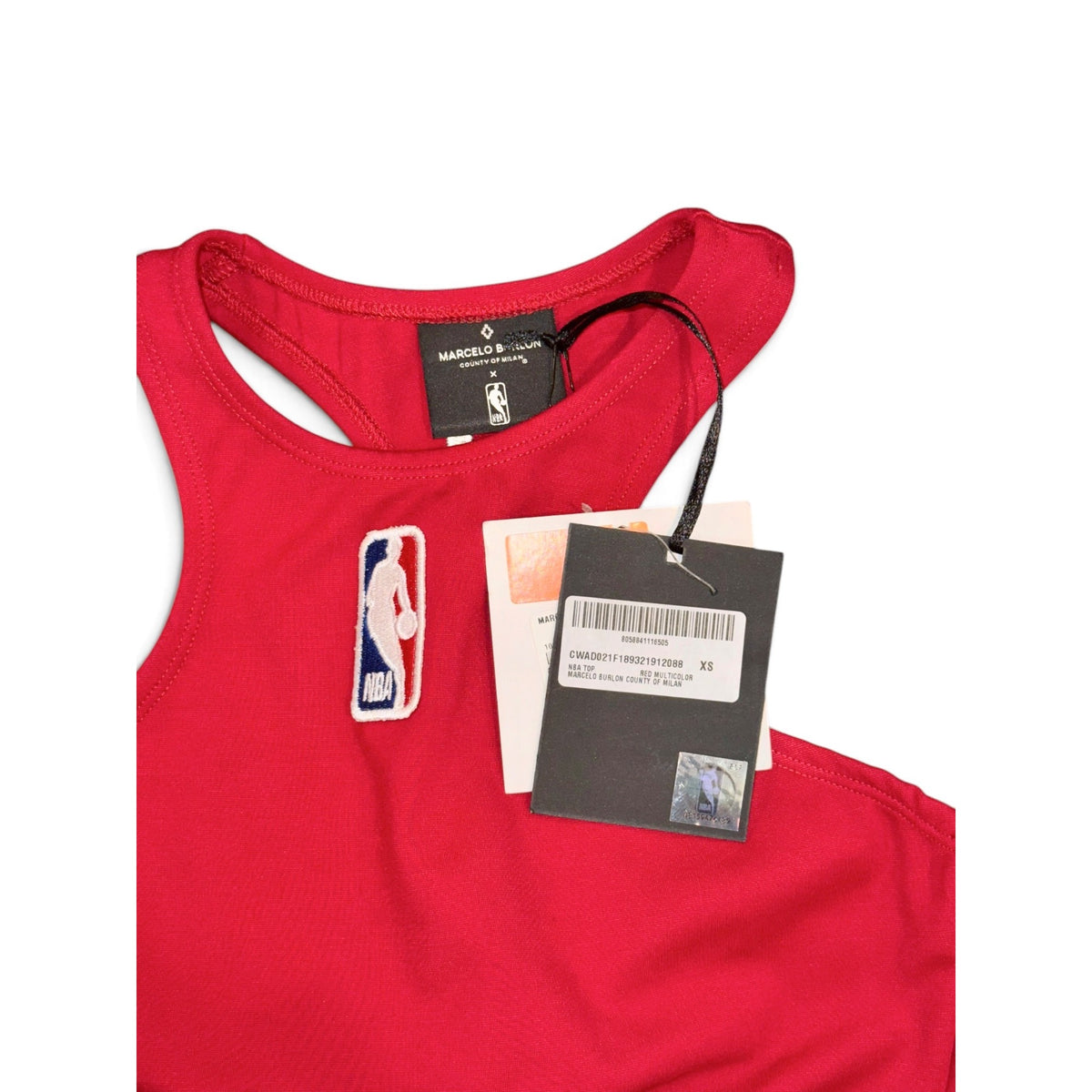 Marcelo Burlon X NBA Red Racerback Crop Top XS With Tags