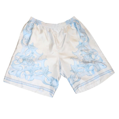 Versace Barocco-print silk shorts Size 52 NWT