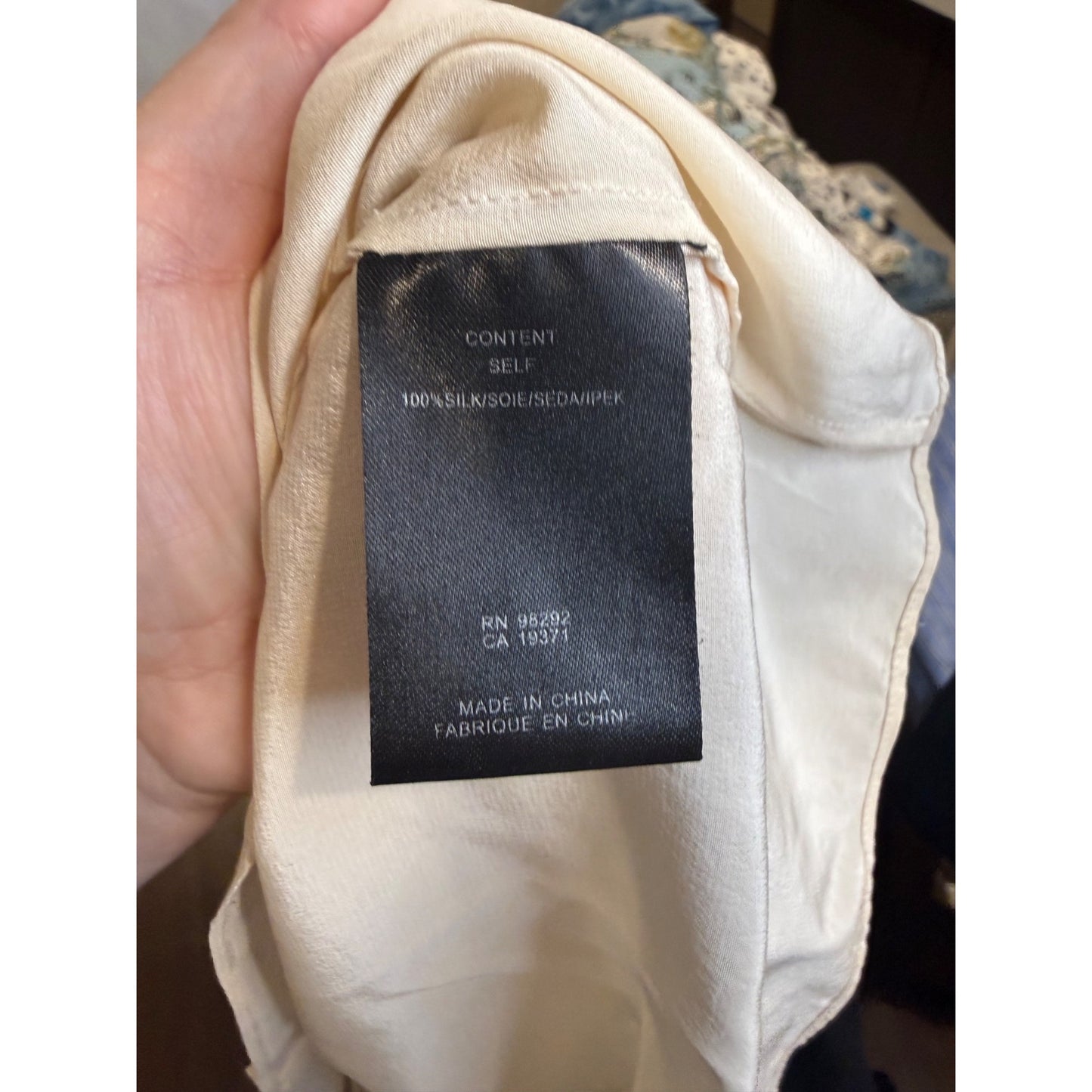 Tibi Black Sheer Silk Short Sleeve Blouse, Size 0 (oversized)