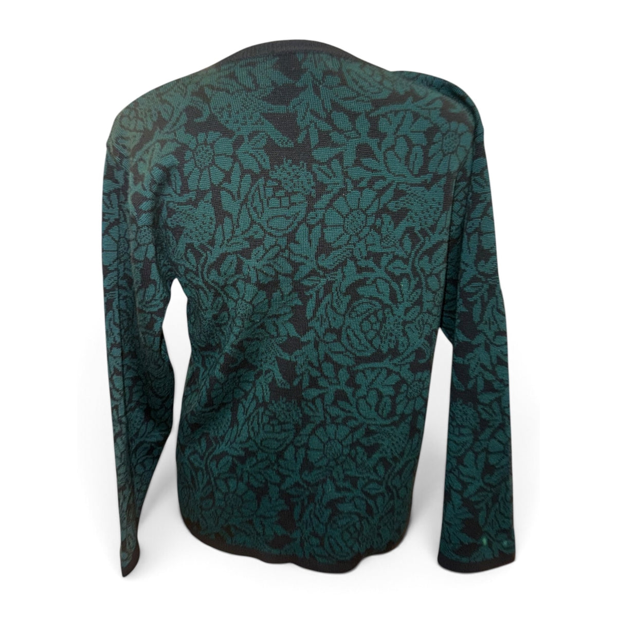 Burberrys Vintage Cardigan Sweater In Black & Green