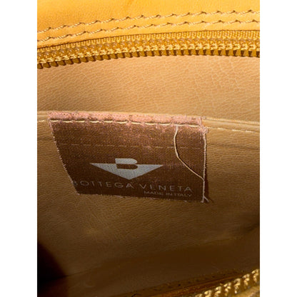 Bottega Veneta Woven Leather Tan Long Shoulder Bag Made In Italy