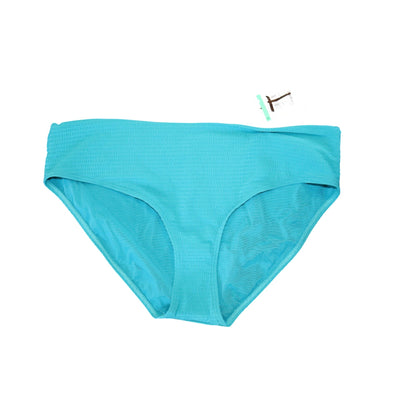 Sea Level Swim High-Waist Textured Blue Bikini Bottoms, Size 16 NWT