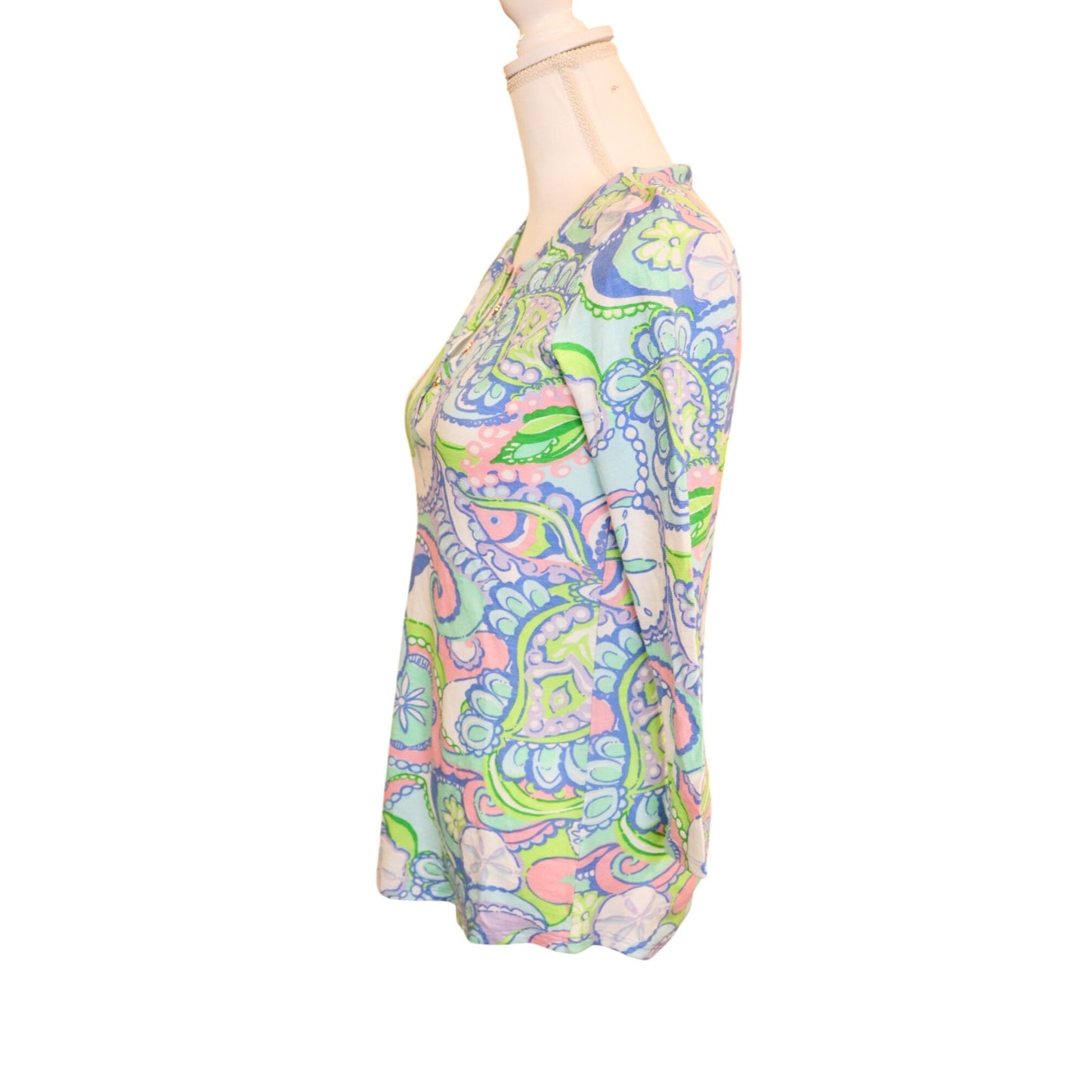 Lilly Pulitzer Sarasota Tunic Top 3/4 Sleeve Small