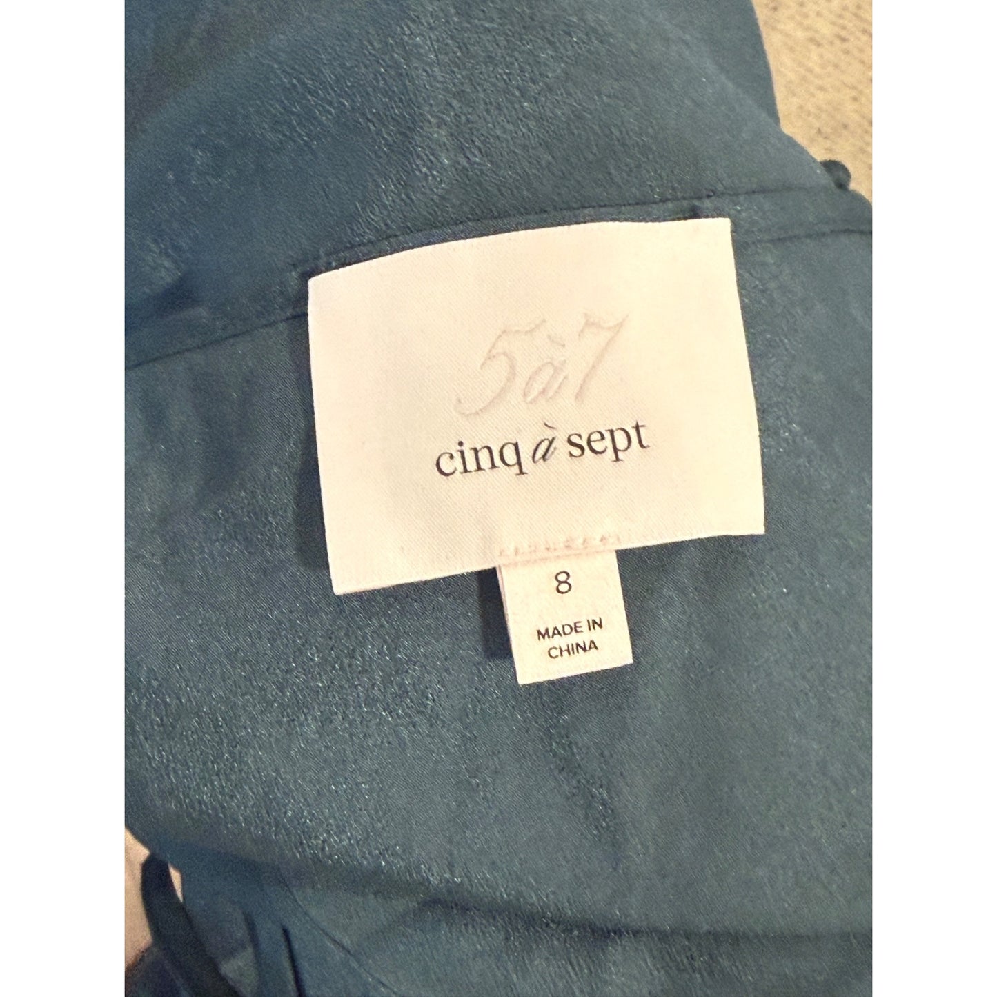 Cinq À Sept Blue V-Neck Slip Dress Size 8