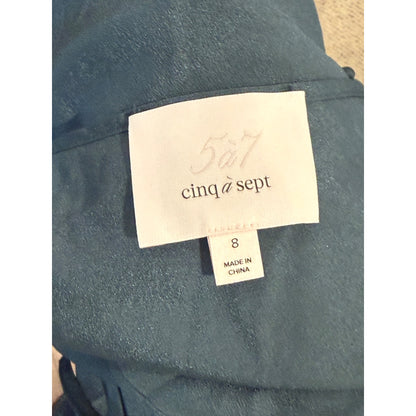 Cinq À Sept Blue V-Neck Slip Dress Size 8