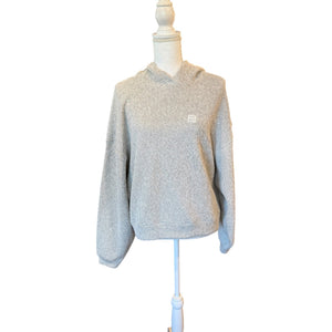 Anine Bing Alec Hoodie Framed Monogram Ivory & Black, Small NWT Oversized