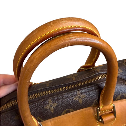 Louis Vuitton Monogram Canvas Deauville Handbag With Leather Trim & Double Handles