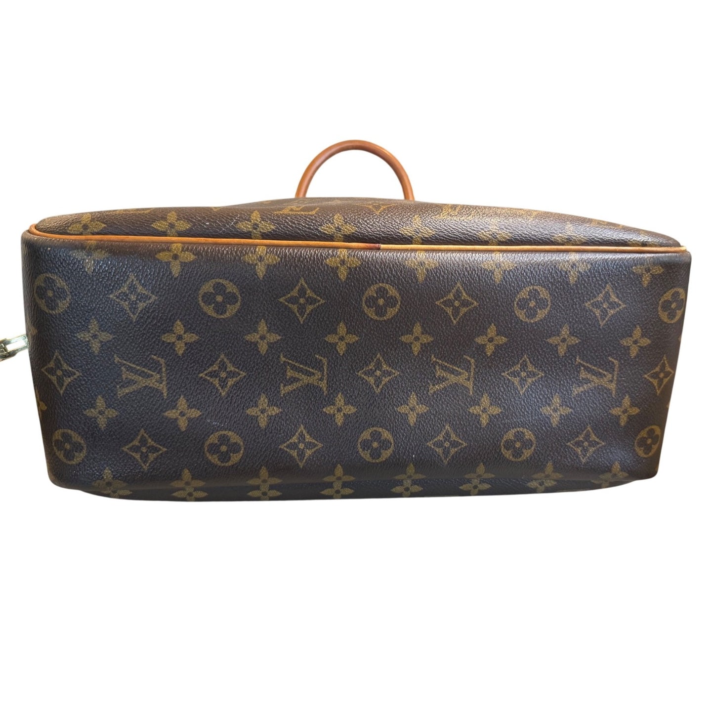 Louis Vuitton Monogram Canvas Deauville Handbag With Leather Trim & Double Handles