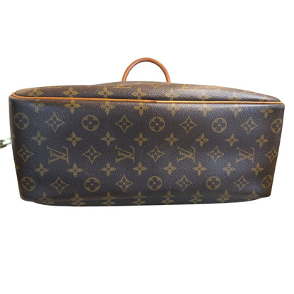 Louis Vuitton Monogram Canvas Deauville Handbag With Leather Trim & Double Handles