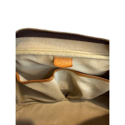 Louis Vuitton Monogram Canvas Deauville Handbag With Leather Trim & Double Handles