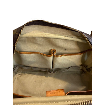 Louis Vuitton Monogram Canvas Deauville Handbag With Leather Trim & Double Handles