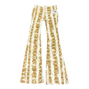 Free People Penny Pull-On printed flare jeans, Size 25 NWT