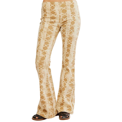 Free People Penny Pull-On printed flare jeans, Size 25 NWT