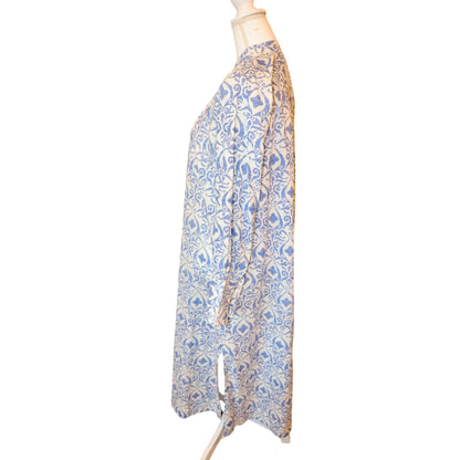 Mille Esther Long Sleeve Cotton Maxi Caftan Dress, Small