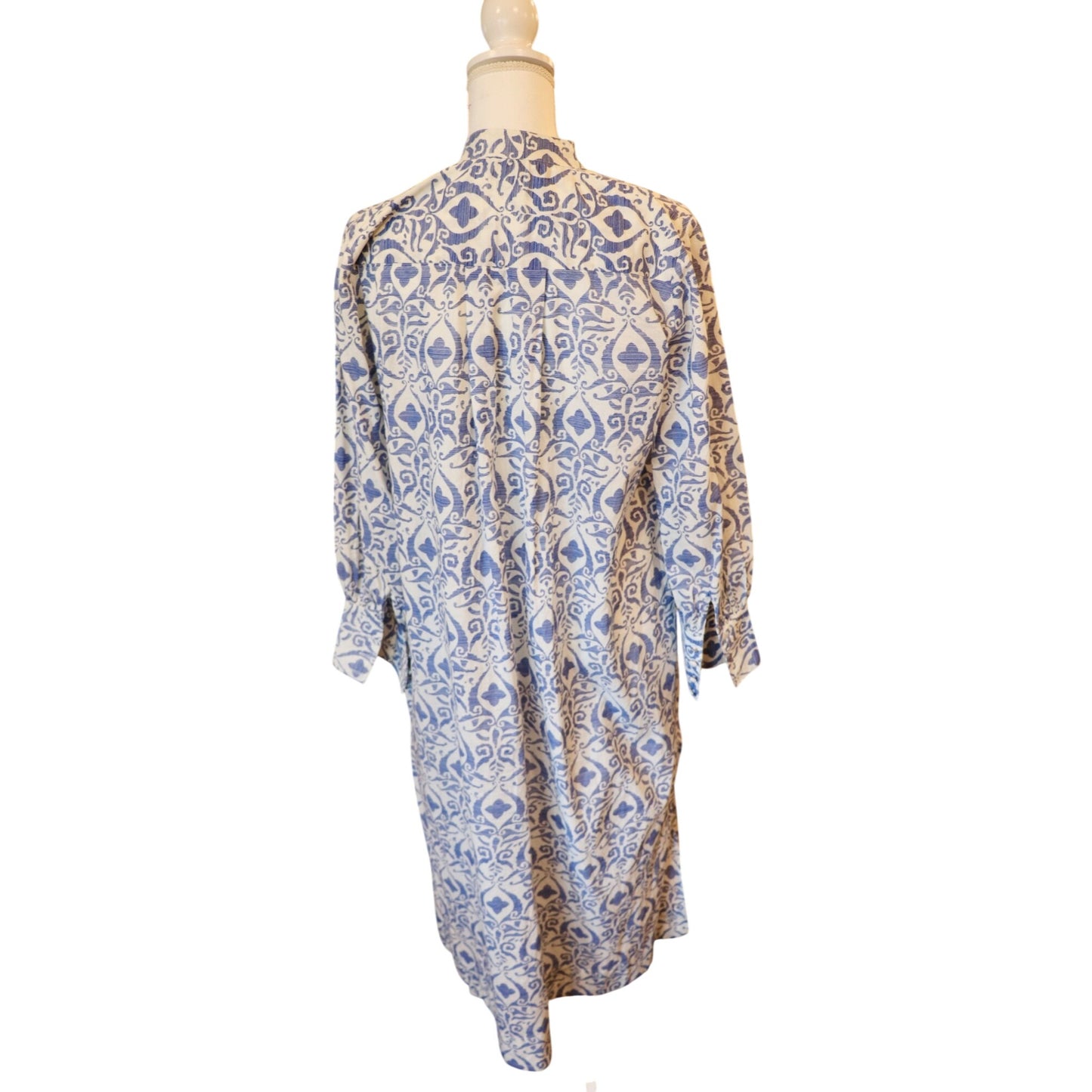 Mille Esther Long Sleeve Cotton Maxi Caftan Dress, Small