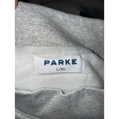 Parke Stoney Clover Gray Sweatshirt With Pink Gingham Text L/XL New