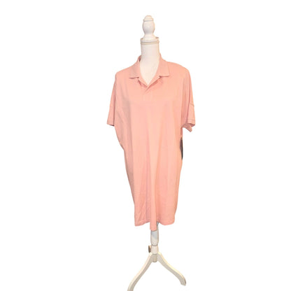 Tuckernuck Womens Light Pink Polo Shirt Large Cotton Blend