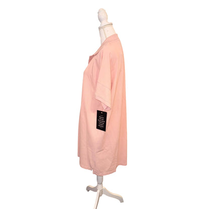 Tuckernuck Womens Light Pink Polo Shirt Large Cotton Blend