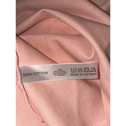 Tuckernuck Womens Light Pink Polo Shirt Large Cotton Blend