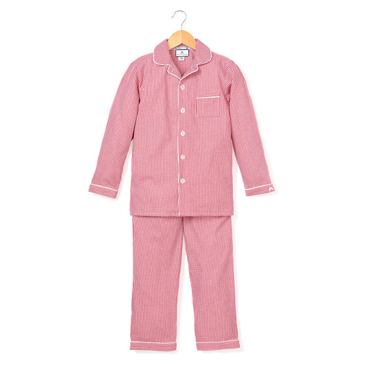 Petite Plume Unisex Red Mini Gingham Flannel Pajama Set, 2T NWT