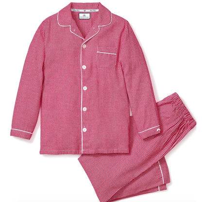 Petite Plume Unisex Red Mini Gingham Flannel Pajama Set, 2T NWT