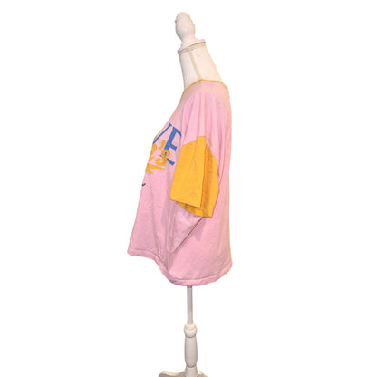 Loewe Paulas Ibiza Pink & Yellow Graphic T-Shirt Size S OVERSIZED