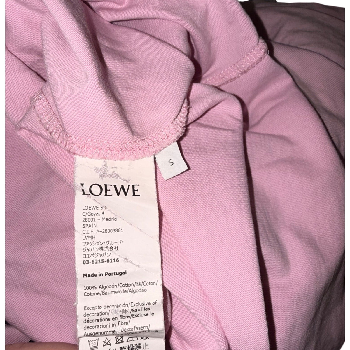 Loewe Paulas Ibiza Pink & Yellow Graphic T-Shirt Size S OVERSIZED