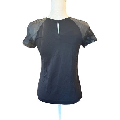 Emporio Armani Black "Upper Chic" Short-Sleeve Top Size 40 EU NWT