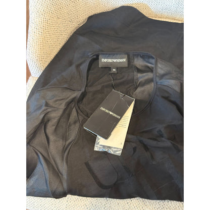 Emporio Armani Black "Upper Chic" Short-Sleeve Top Size 40 EU NWT
