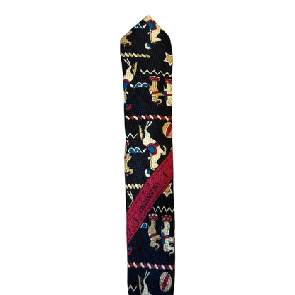 Valentino Garavani Circus-Themed Silk Tie With Elephants & Horses Made In Italy