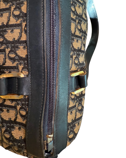 Vintage Christian Dior Oblique Boston Bag, 1970s