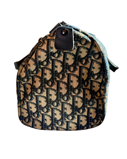 Vintage Christian Dior Oblique Boston Bag, 1970s