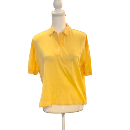 Loewe Yellow Polo Shirt Womens Short Sleeve, Medium