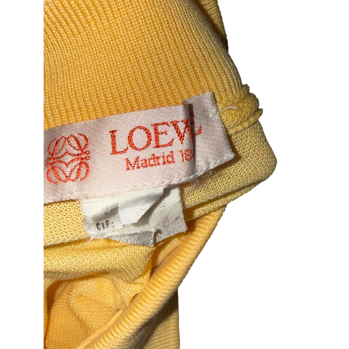 Loewe Yellow Polo Shirt Womens Short Sleeve, Medium