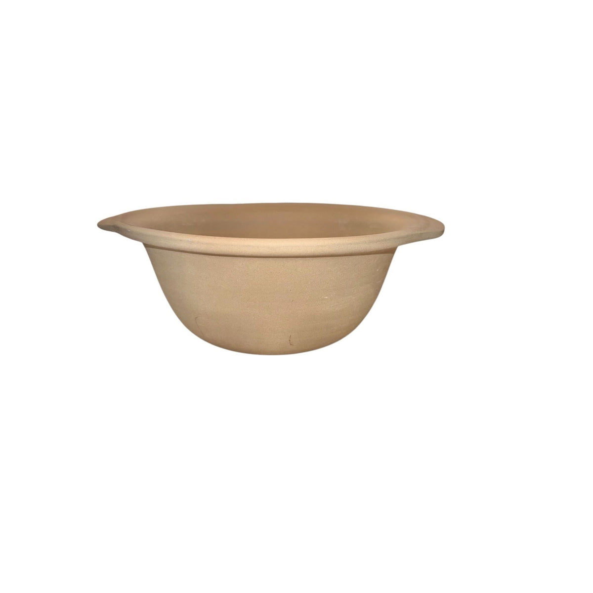 The Pampered Chef Small Stoneware Mixing Bowl Beige USA NEW