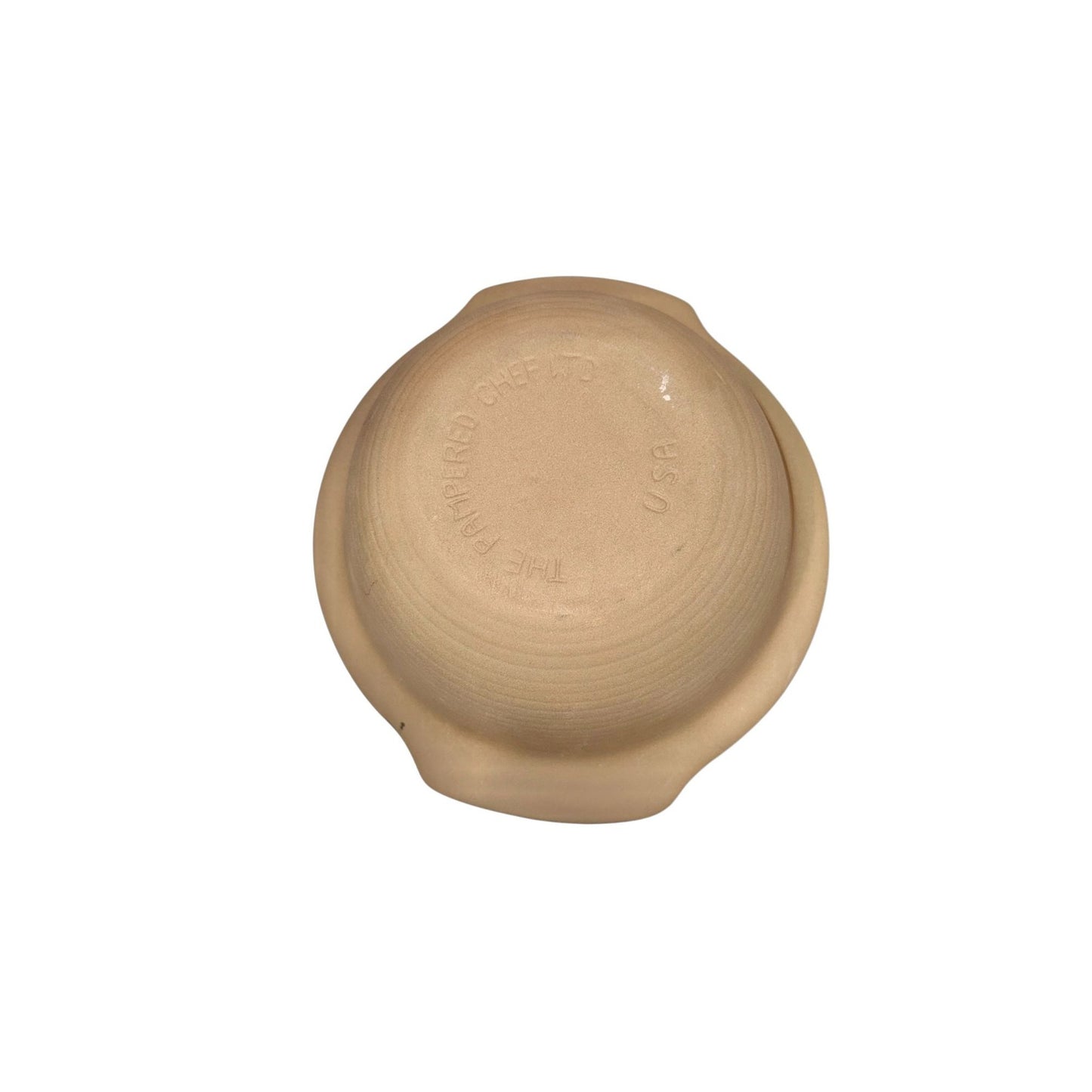 The Pampered Chef Small Stoneware Mixing Bowl Beige USA NEW