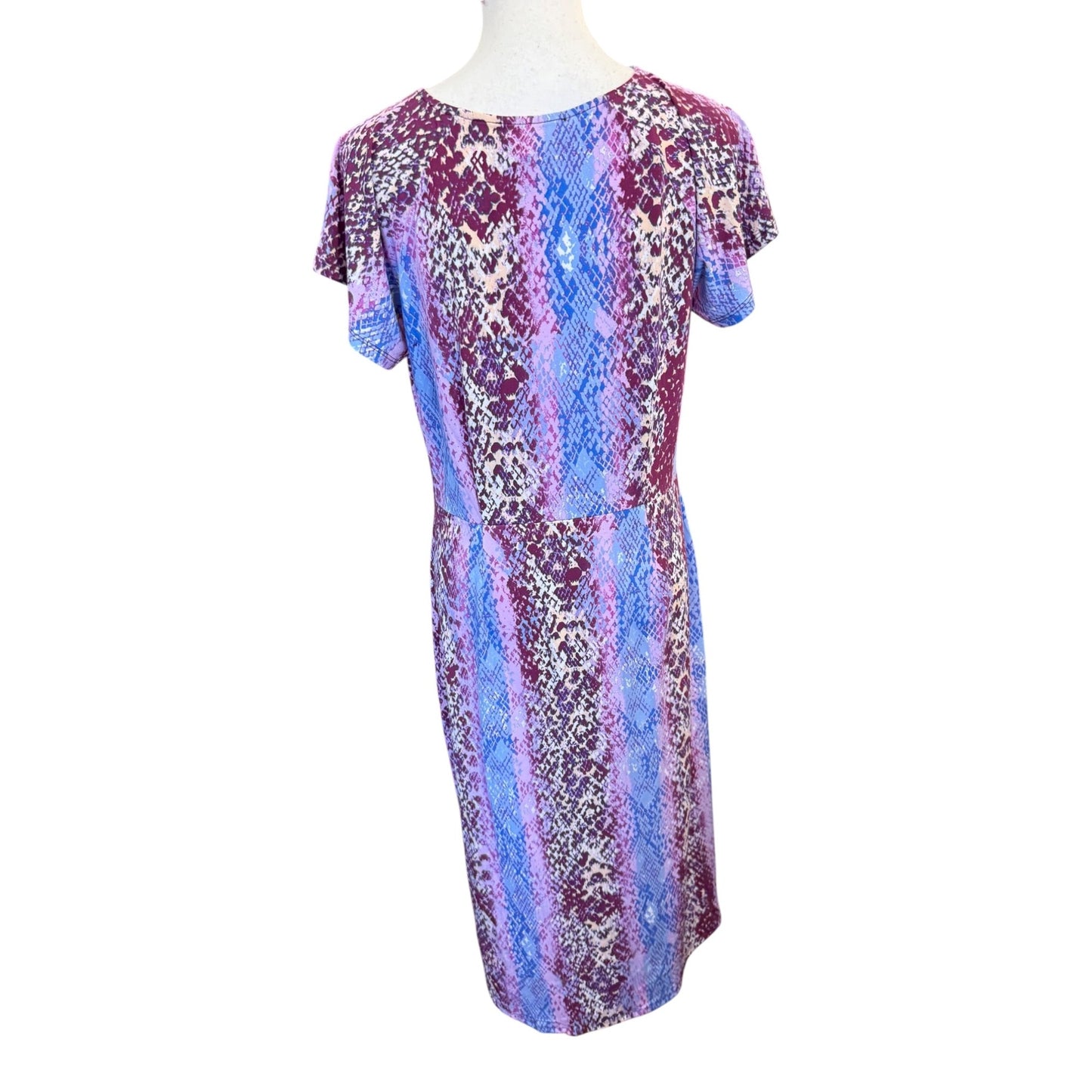 C. Wonder By Christian Siriano Womens Snake Print Midi Dress Size L NWT