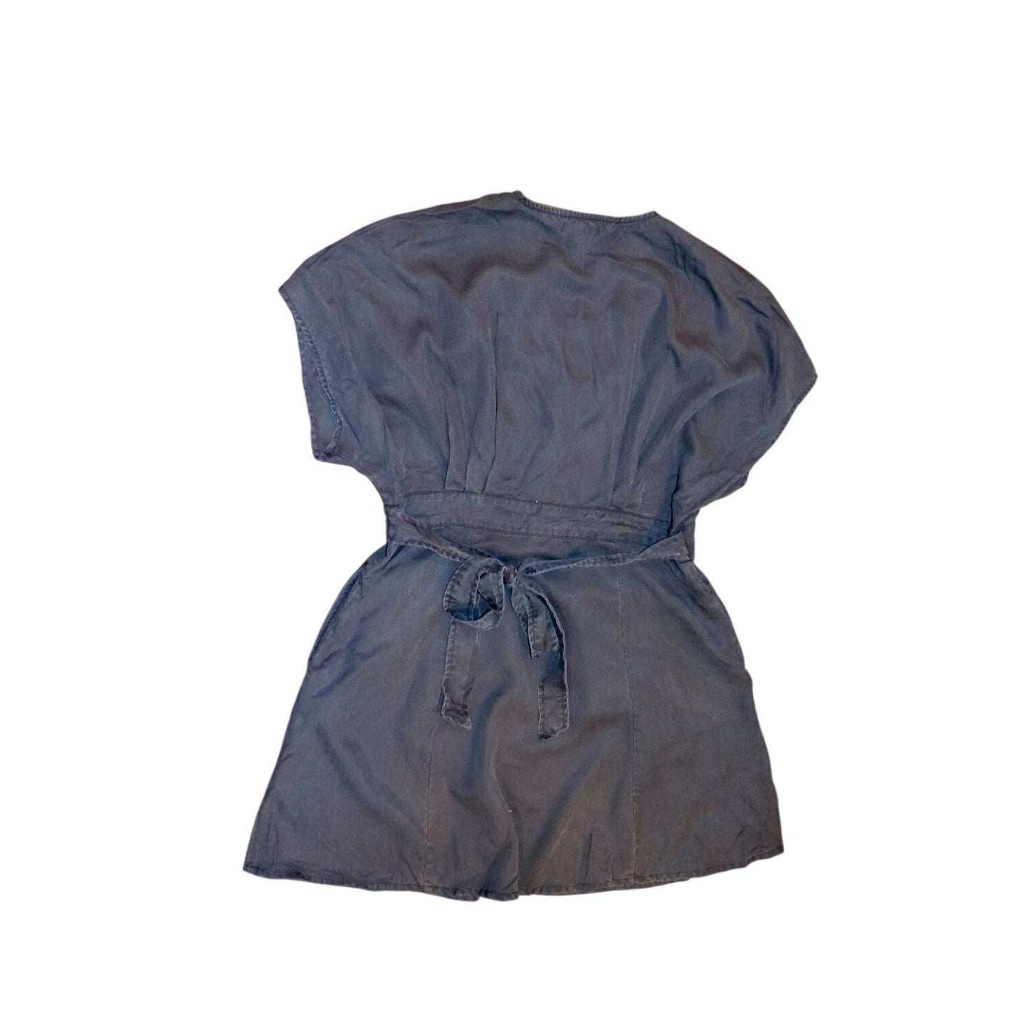 Quince Vintage Wash Tencel Button Front Dress, Size L NWT