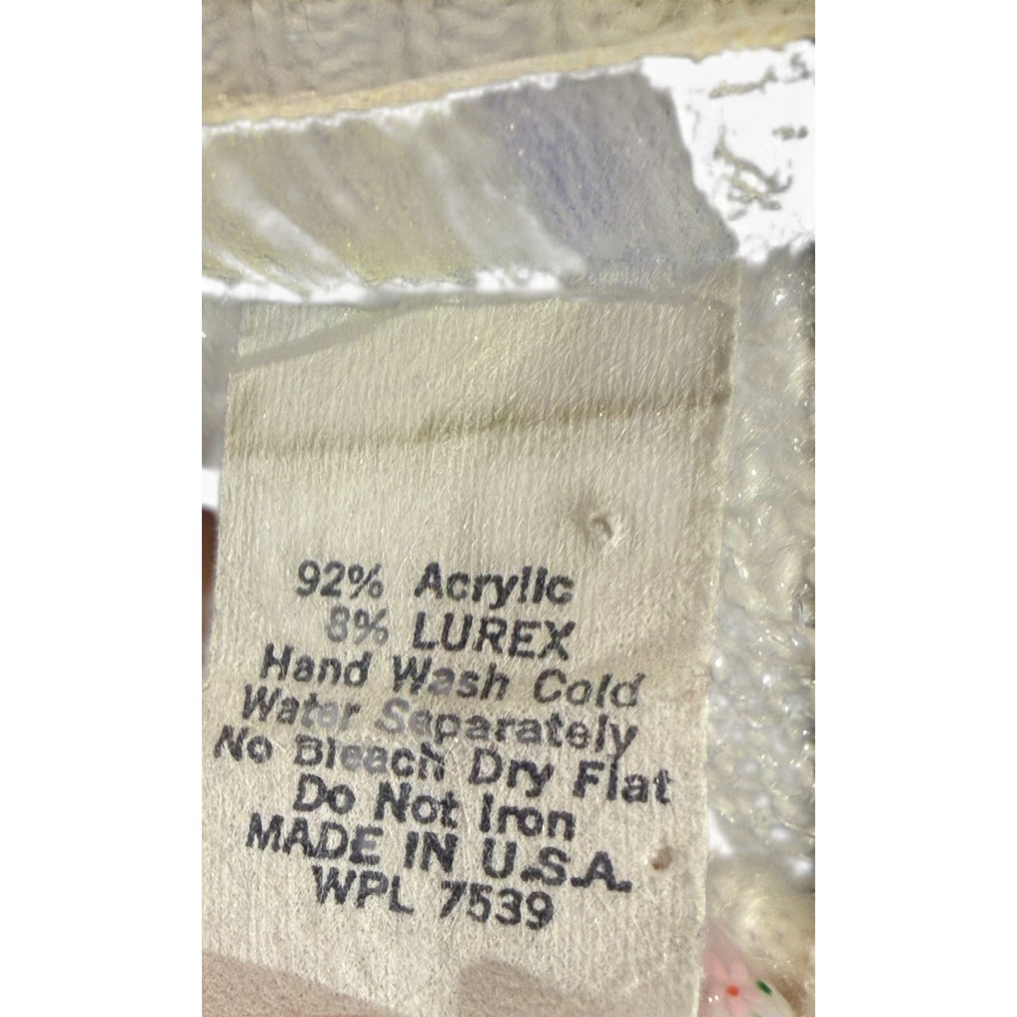 Diane Von Furstenberg Vintage Cream Sweater With Hieroglyphics Acrylic Blend
