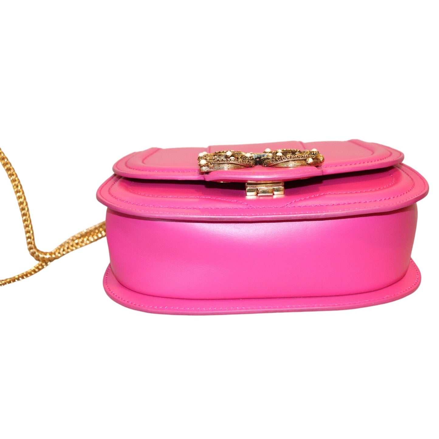 Dolce & Gabbana DG Amore Pink Calfskin Shoulder Bag, New